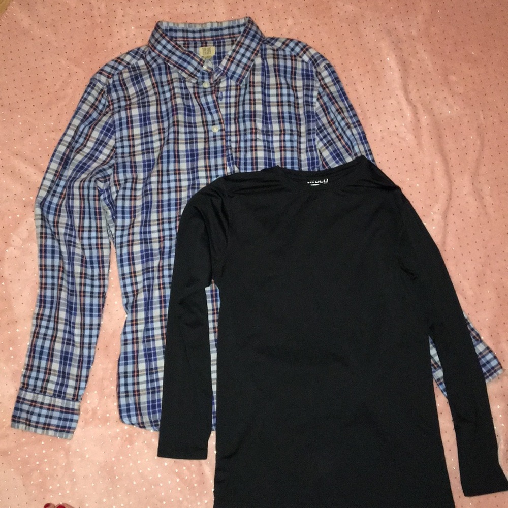 Boys XL button down with Black xl under shirt